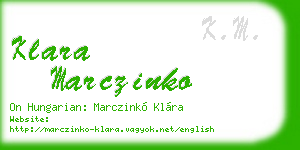 klara marczinko business card